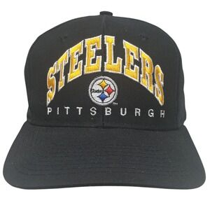 Vintage‎ Pittsburgh Steelers Snapback Hat Cap NFL Football Black